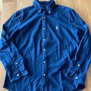 Polo long sleeve button down Oxford - featherweight mesh material